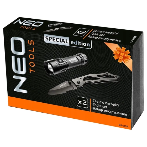 Набор инструментов Neo 63-032 (нож + фонарик)