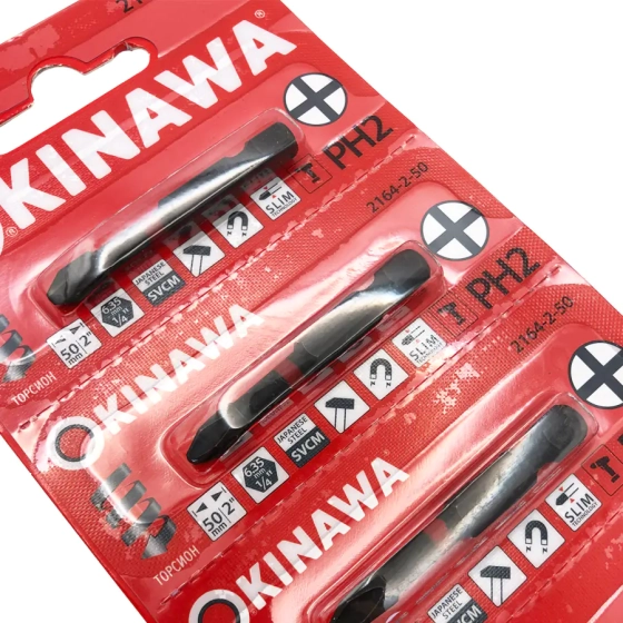 Бита для шуруповерта PH2 x 50 мм Okinawa (2164-2-50)