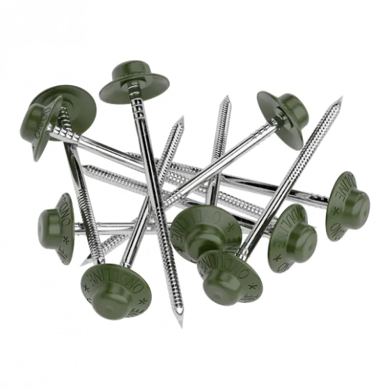 Гвоздь кровельный Ондулин 3,1х75 мм зеленый 100 штук