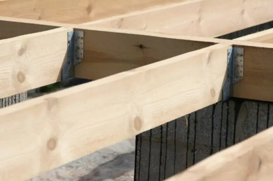 Опора бруса раскрытая OBR R 50х140 мм (толщина 2 мм)