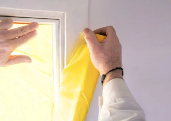 Пленка укрывочная с малярной лентой 2,7(2,6)х20 м Pentrilo Washi Precision 09639