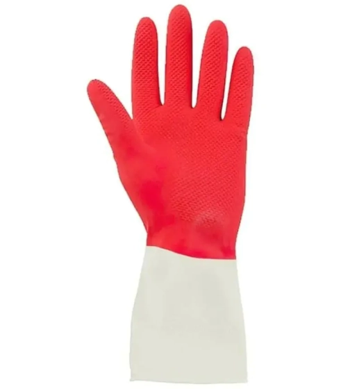 Перчатки латексные хозяйственные сверхпрочные Биколор (размер L)