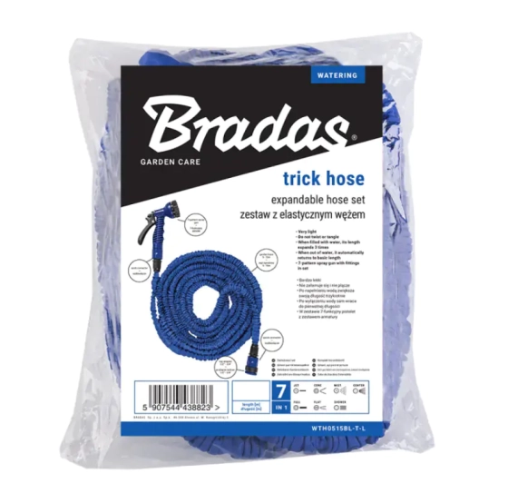 Пистолет-распылитель с расширяющимся шлангом Bradas Trick Hose 7-22 м WTH0722BL-T-L