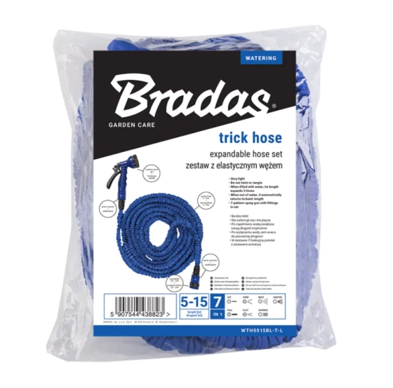 Пистолет-распылитель с расширяющимся шлангом Bradas Trick Hose 7-22 м WTH0722BL-T-L