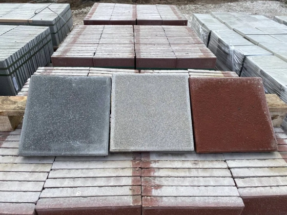 Тротуарная плитка 300x300x35 мм Бордо (до 10% боя)