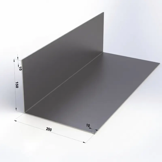 Примыкание верхнее 150х200х2000 мм (RAL 7024, серый)
