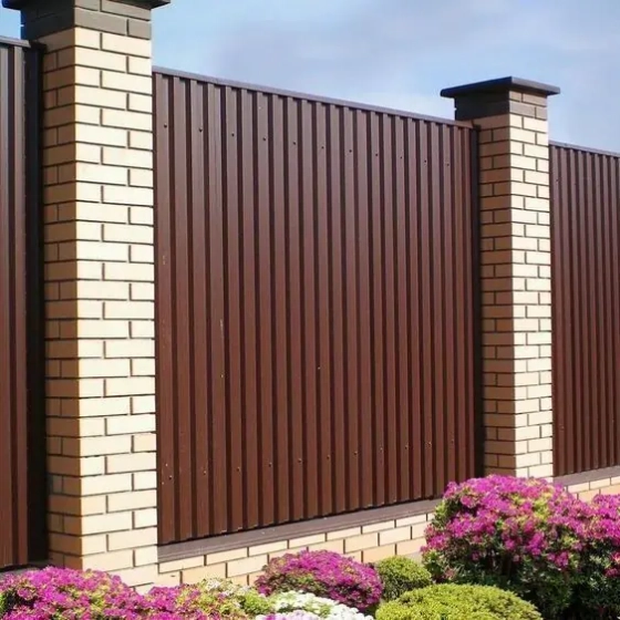 Профнастил оцинкованный С-8 0,35 мм RAL 8017 (коричневый) 1,7 м