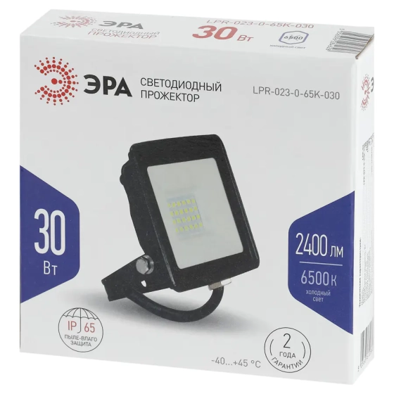 Прожектор светодиодный 30W 6500K ЭРА LPR-023-0-65K-030