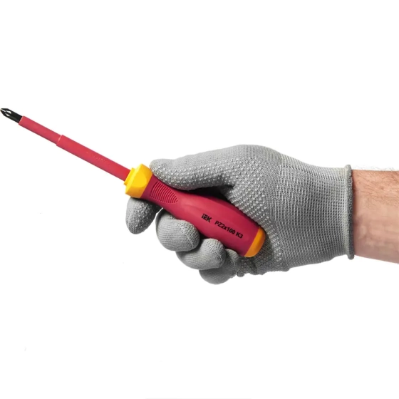 Отвертка диэлектрическая PZ2 100 мм 1000 В IEK