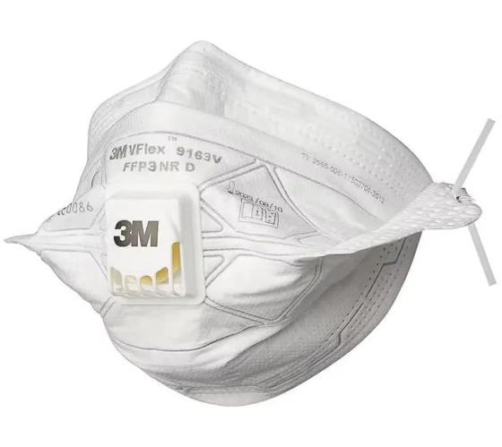 Респиратор 3М 9163V Vflex FFP3D (до 50 ПДК) складной с клапаном 15 шт