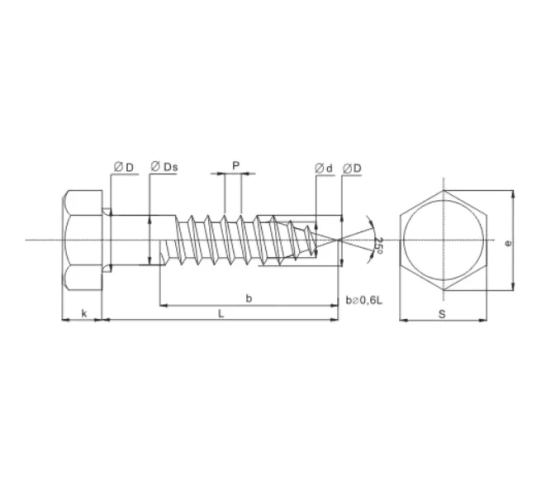 Саморез 8х70 с шестигранной головкой 100 шт