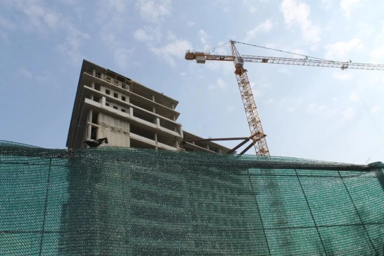 Сетка фасадная затеняющая KRONEX 80%, 4x50 м (STK-0918)