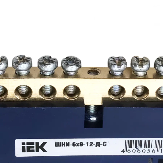 Шина N "ноль" на DIN-изол. 12 мест. ШНИ-6х9-12-Д-С IEK