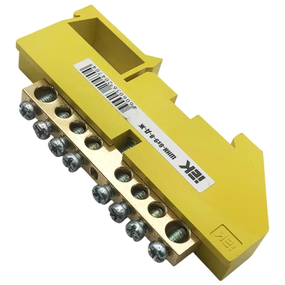 Шина PE "земля" на DIN-изол. 8 мест. ШНИ-6х9-8-Д-Ж IEK