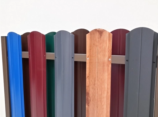 Штакетник металл. Европланка 130 мм, высота 1,5 м. RAL 7024. Глянец. РБ.