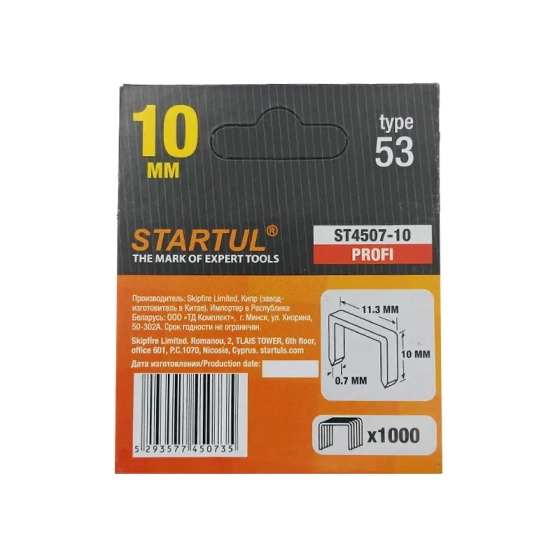 Скобы для степлера 10 мм тип 53 1000 шт Startul ST4507-10