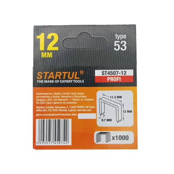 Скобы для степлера 12 мм тип 53 1000 шт Startul ST4507-12