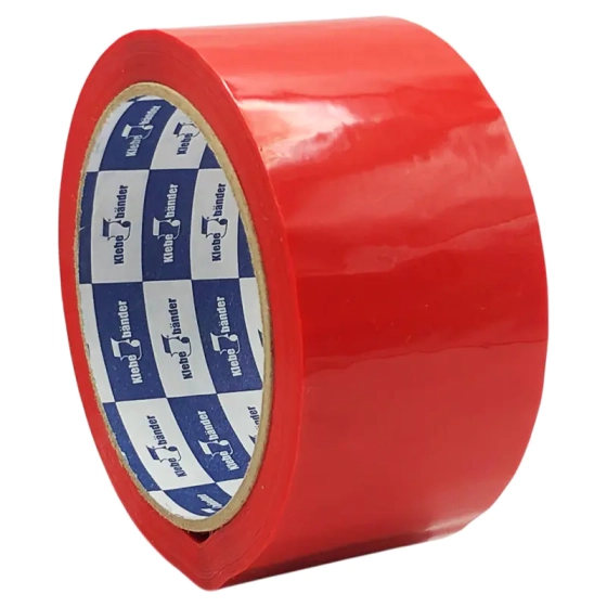 Скотч упаковочный Klebebander 50 мм х 57 м (красный)