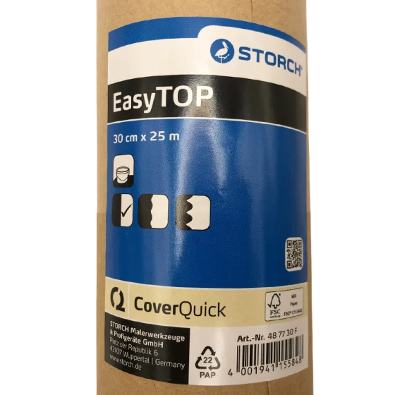 Бумага укрывочная с клейкой лентой STORCH CQ Papier 30 см х 25 м