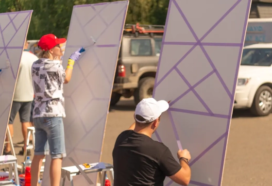 Лента малярная STORCH Linierband 9 мм х 50 м (сиреневая) 493309