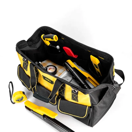 Сумка для инструментов Deli YS EDL430113 14 карманов 310х170х220 мм черно-желтая