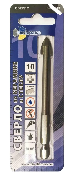 Сверло по керамике и стеклу 10 мм Trio-Diamond (430010)