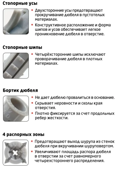 Дюбель распорный 6х35 Чапай 50 шт