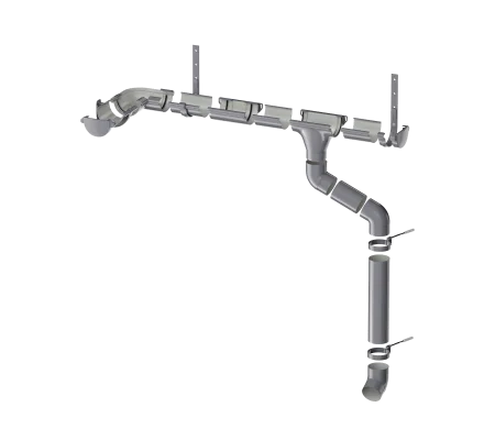 Хомут со шпилькой для трубы металл. Технониколь Оптима RAL 7024 (серый)