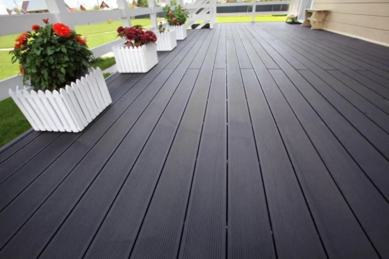 Террасная доска (декинг) из ДПК 25x165х4000 мм Графит