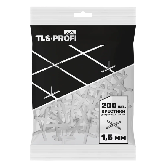 Крестики для плитки 1,5 мм 200 шт TLS-Profi TLSZAX152025