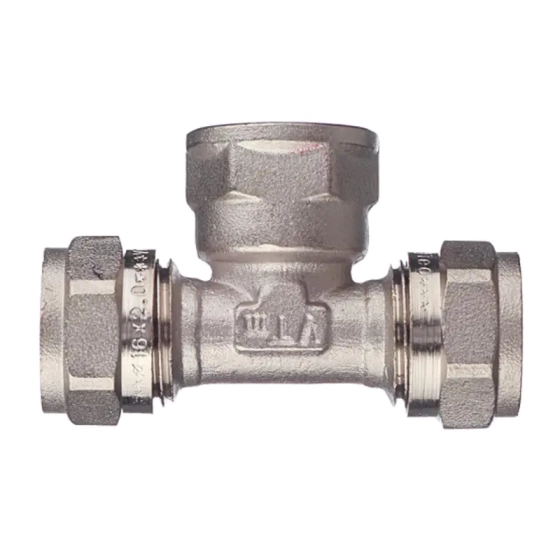 Тройник обжимной Valtec 16х1/2" ВР