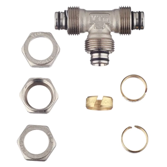 Тройник обжимной Valtec 16х1/2" ВР