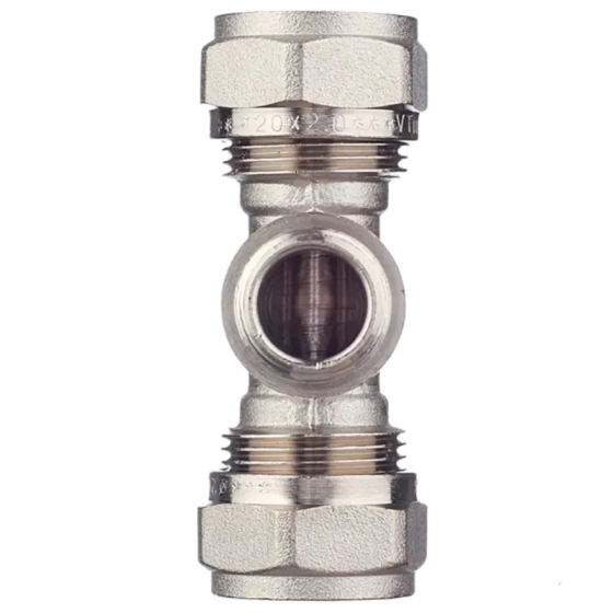 Тройник обжимной Valtec 20х1/2" НР