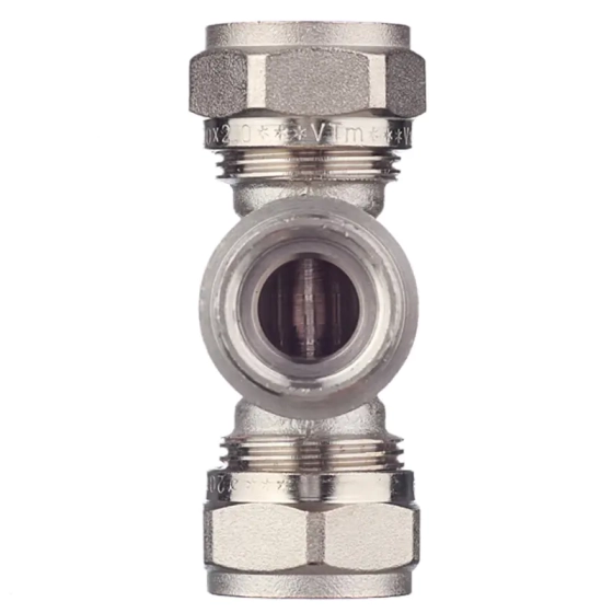 Тройник обжимной Valtec 20х1/2" ВР