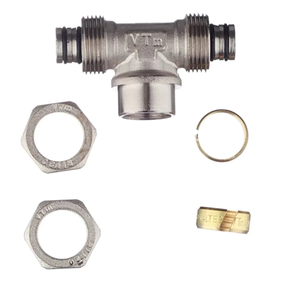 Тройник обжимной Valtec 20х1/2" ВР