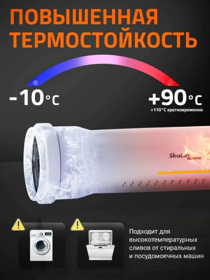 Труба для бесшумной канализации 58х250 мм Ostendorf Skolan