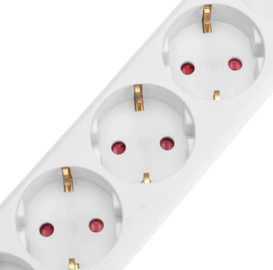 Удлинитель 5 м 5 розеток с/з белый