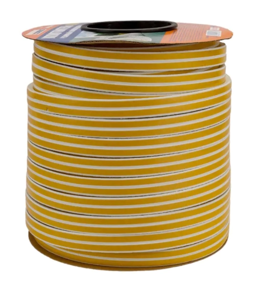 Уплотнитель резин. D-профиль 8x9 мм (белый) сдвоенный, цена за м.п.