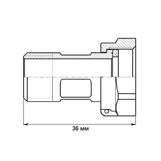 Узел присоединительный для счетчика воды DN15 х 36 мм Цветлит ZW50102