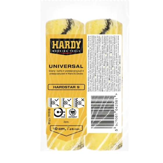 Валик малярный 10 см (ворс 9 мм) Hardy Hardstar (0123-191510), 2 шт