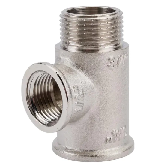 Тройник Valtec с переходом на нар. р. 3/4"х1/2"х3/4" вн.-вн.-нар.