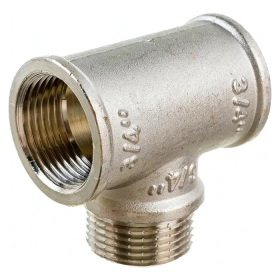 Тройник Valtec с переходом на нар. р. 3/4" вн.-нар.-вн.