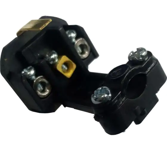 Вилка штепсельная угловая с/з 16А 55 112 00 (черный, каучук)