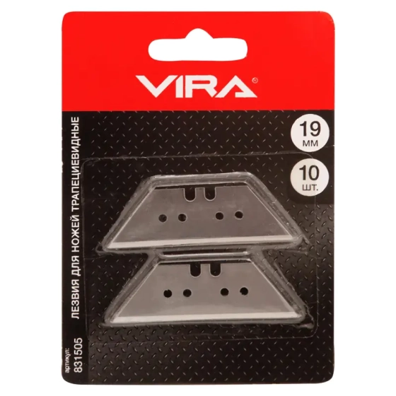 Лезвия для ножа трапециевидные 10 шт VIRA 831505