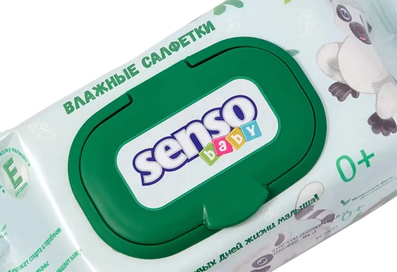 Салфетки влажные Senso Baby Лемур 100 шт