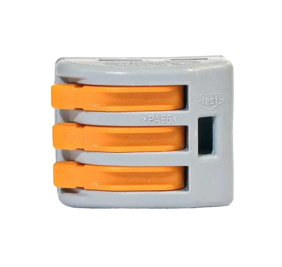 Клемма строительно-монтажная многоразовая 3 отверстия Wago 222-413