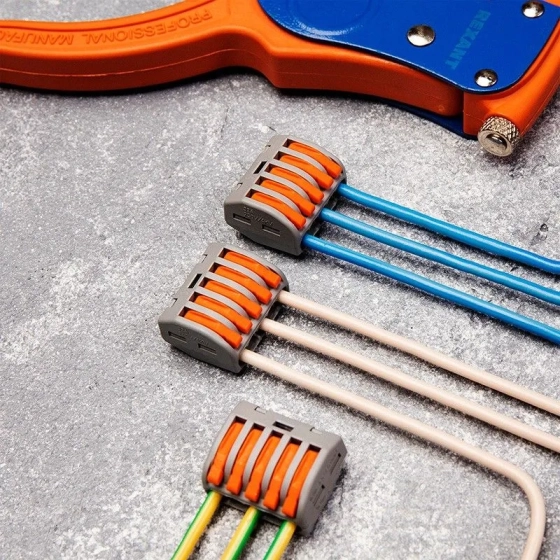 Клемма строительно-монтажная многоразовая 5 отверстий Wago 222-415