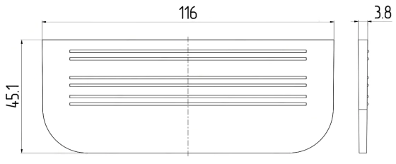 Заглушка для лотков пластиковых (черный) Ecoteck