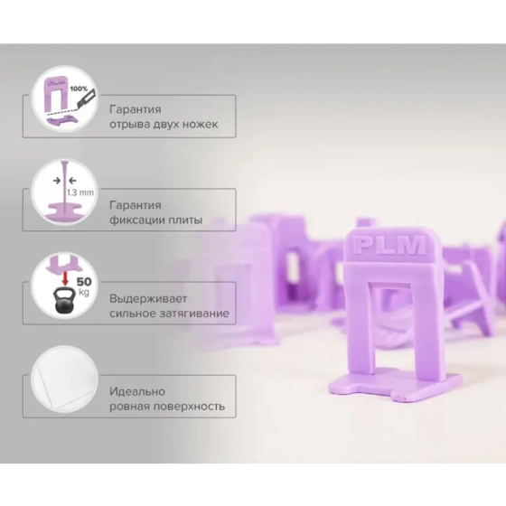 Зажим Profi Level Master NORMA 1,5 мм СВП 100 шт фиолетовый