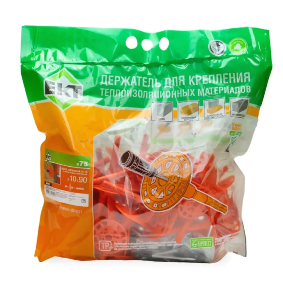 Дюбель для теплоизоляции 10х90 ЕКТ с термозаглушкой DTI-10 (75 шт) B009937